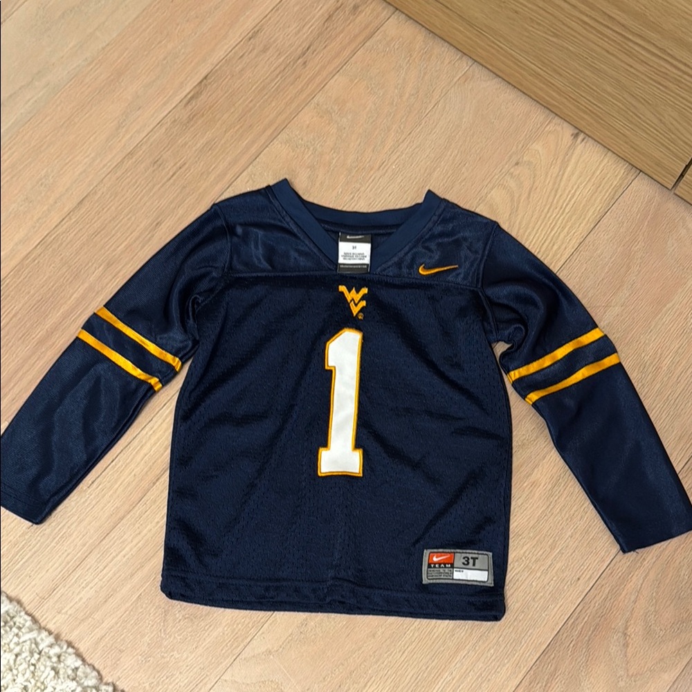 Nike Blue Jersey with White Number 1 and Yellow Stripes